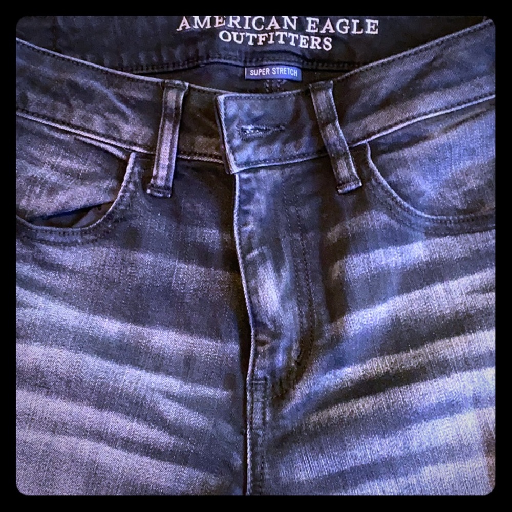 American Eagle black stretch jeans